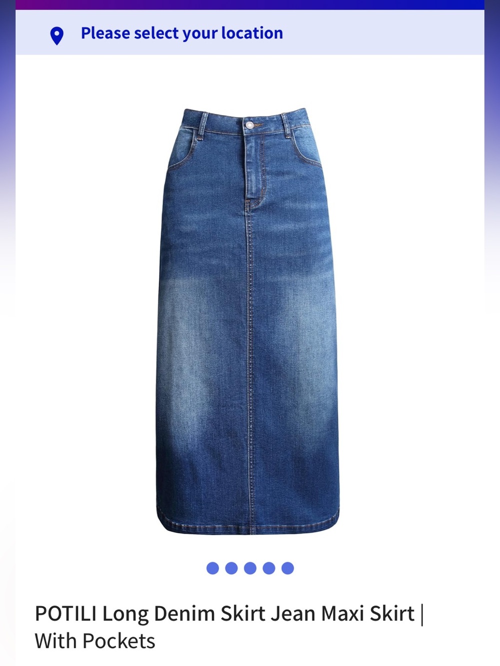 NWT potili denim skirt Sz 16